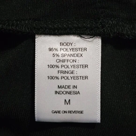 7th Avenue Black Sleeveless Sheer and Fringe Top - Picture 10 of 13